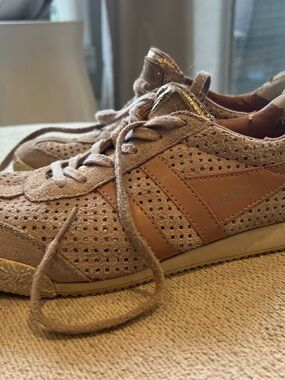 Gola Pink Glimmer Suede Harrier Sneakers